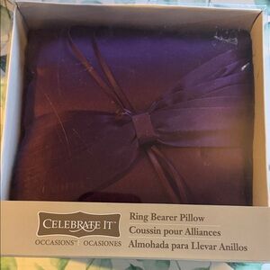 Celebrate It Deep Purple Ring Bearer Pillow